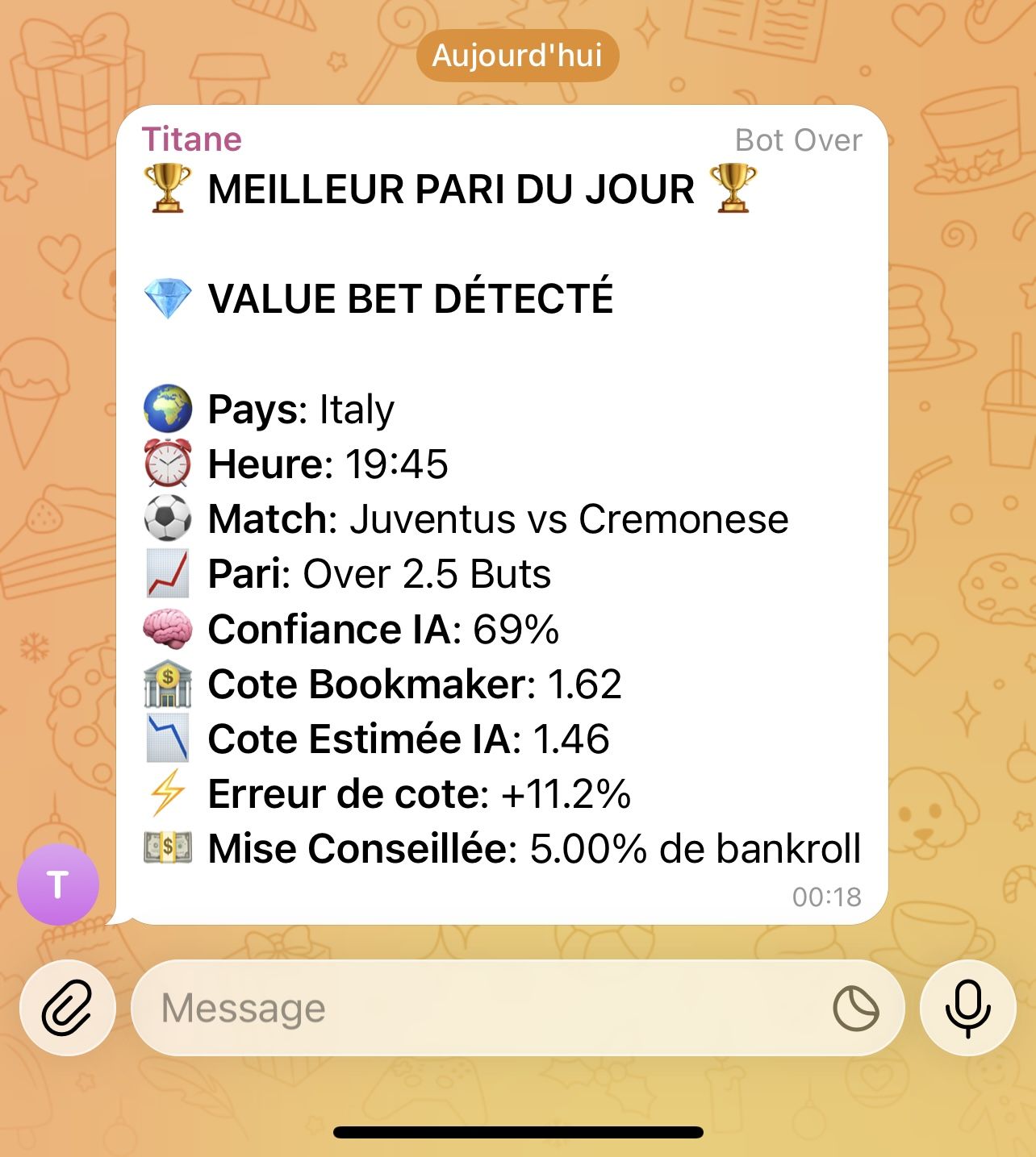 Titane Value Bets - capture 1